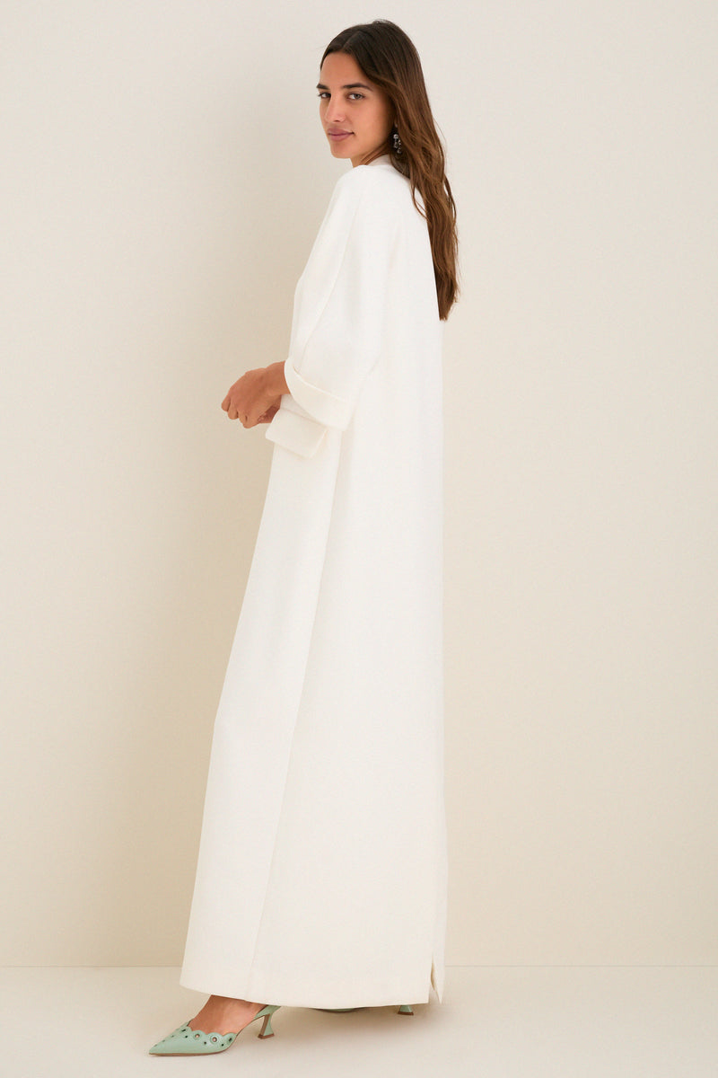 Ivory Crepe Carolina Maxi Dress