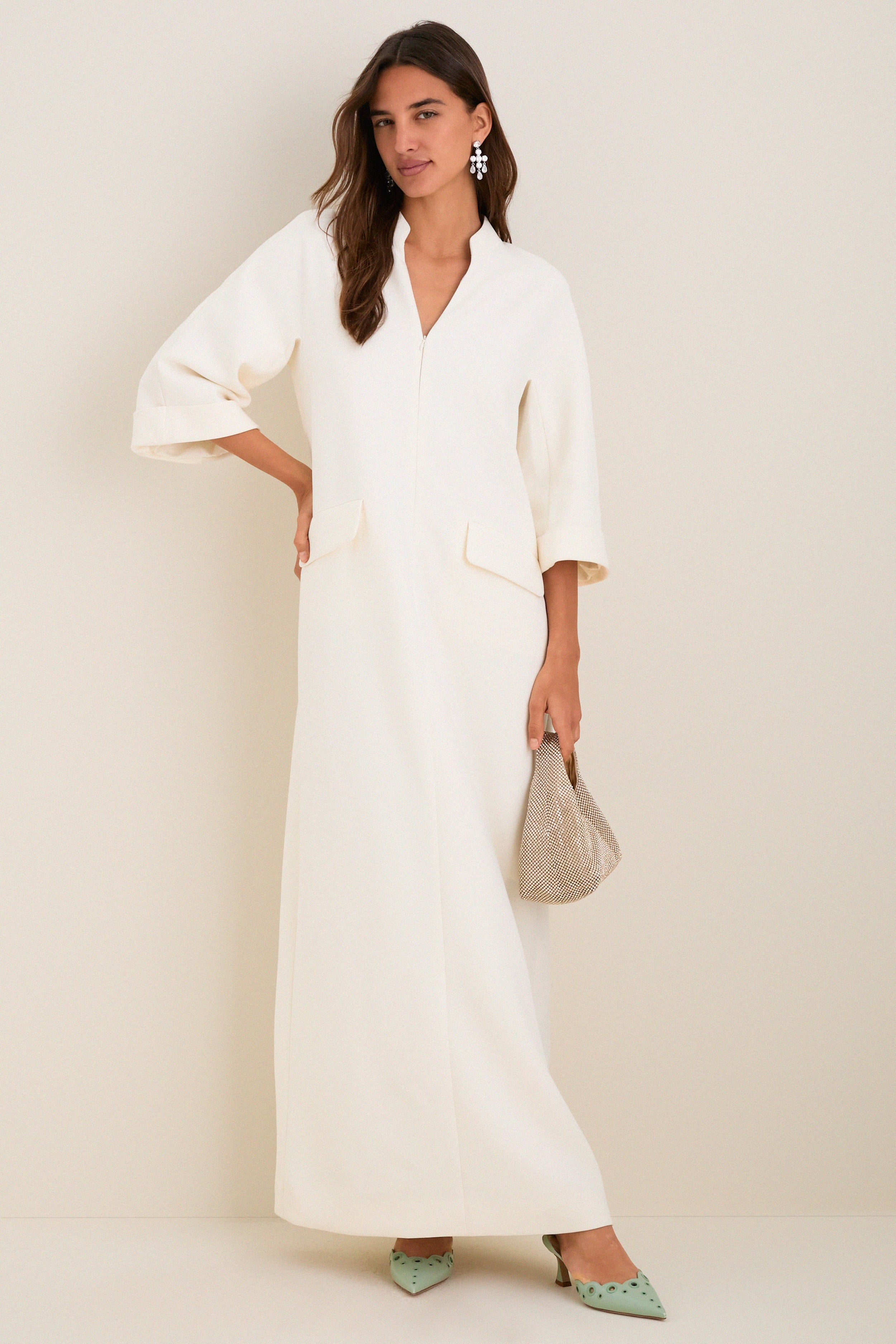 Ivory Crepe Carolina Maxi Dress | Tuckernuck