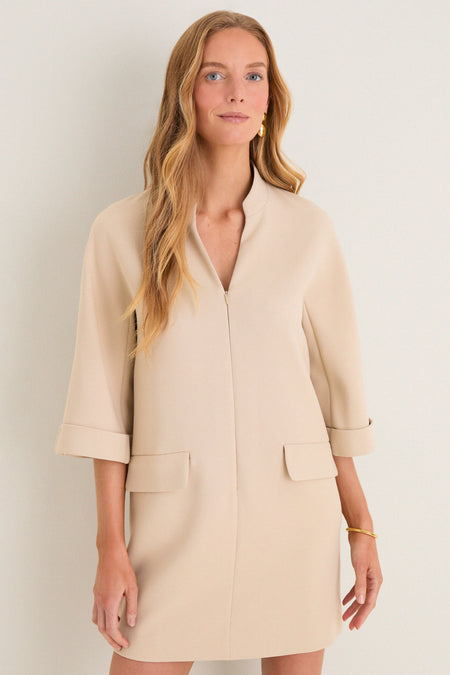 Stone Crepe Carolina Mini Dress