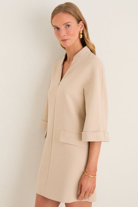 Stone Crepe Carolina Mini Dress