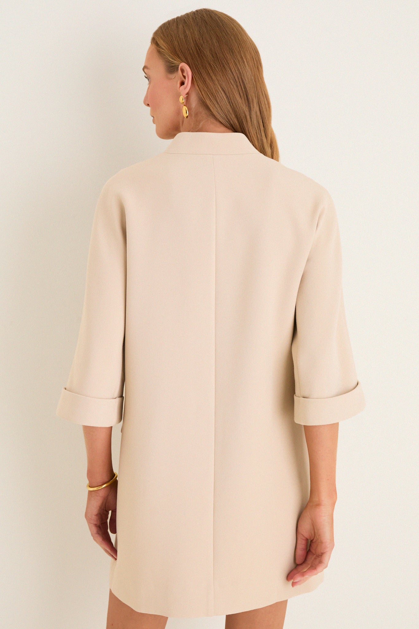 Stone Crepe Carolina Mini Dress