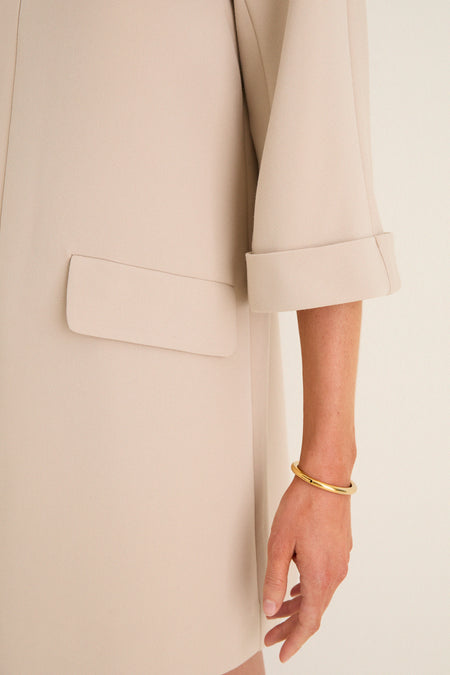 Stone Crepe Carolina Mini Dress