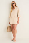 Stone Crepe Carolina Mini Dress