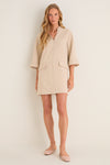Stone Crepe Carolina Mini Dress
