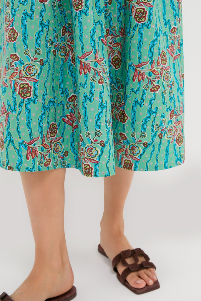 Fauvist Floral Strapless Mireille Dress