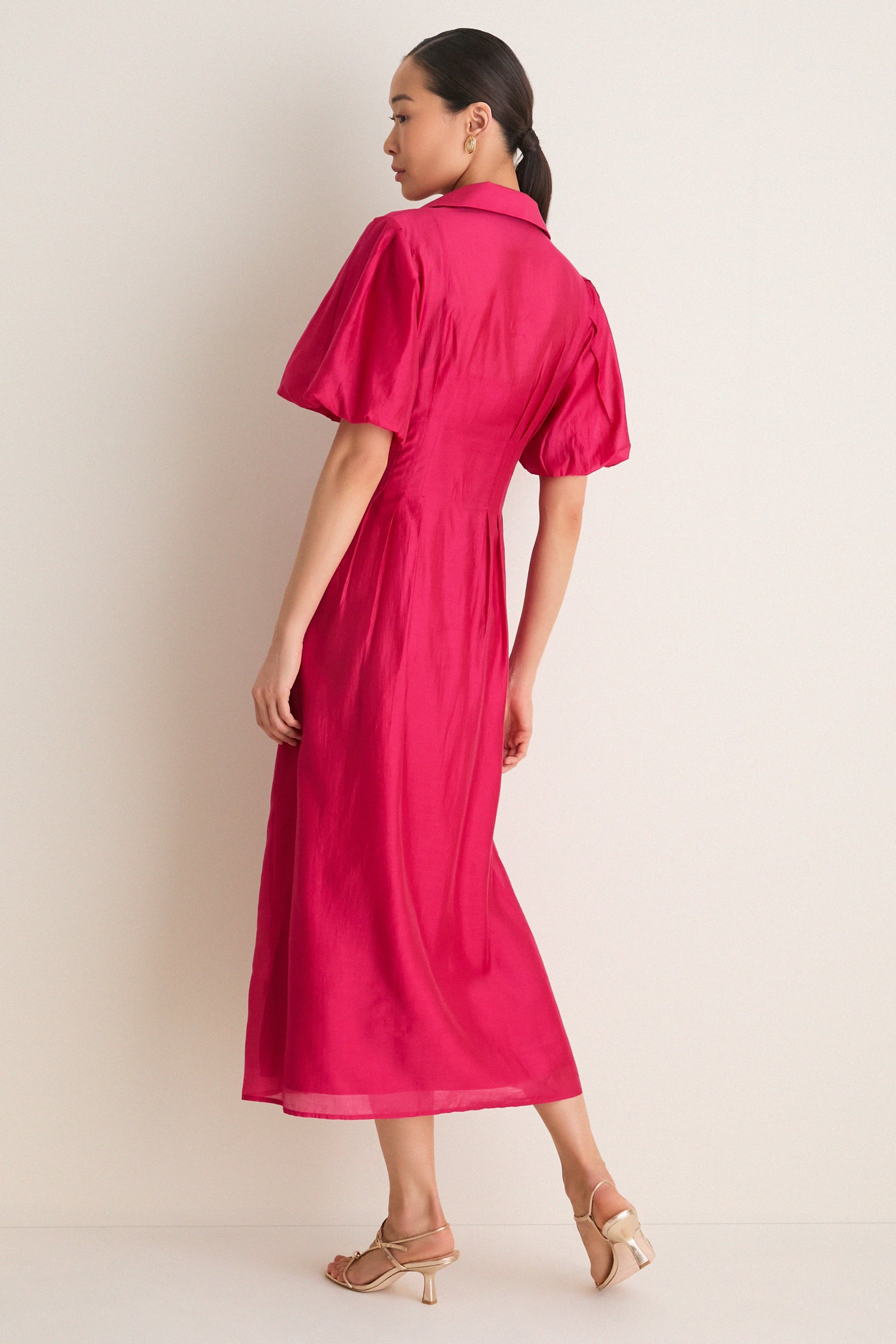 Raspberry Organza Delaney Dress