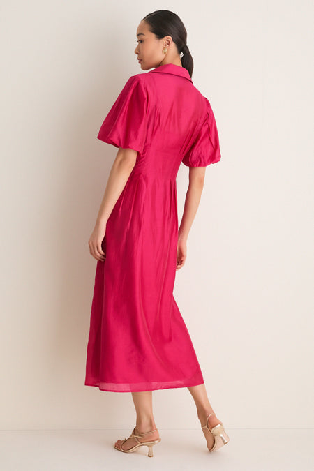 Raspberry Organza Delaney Dress