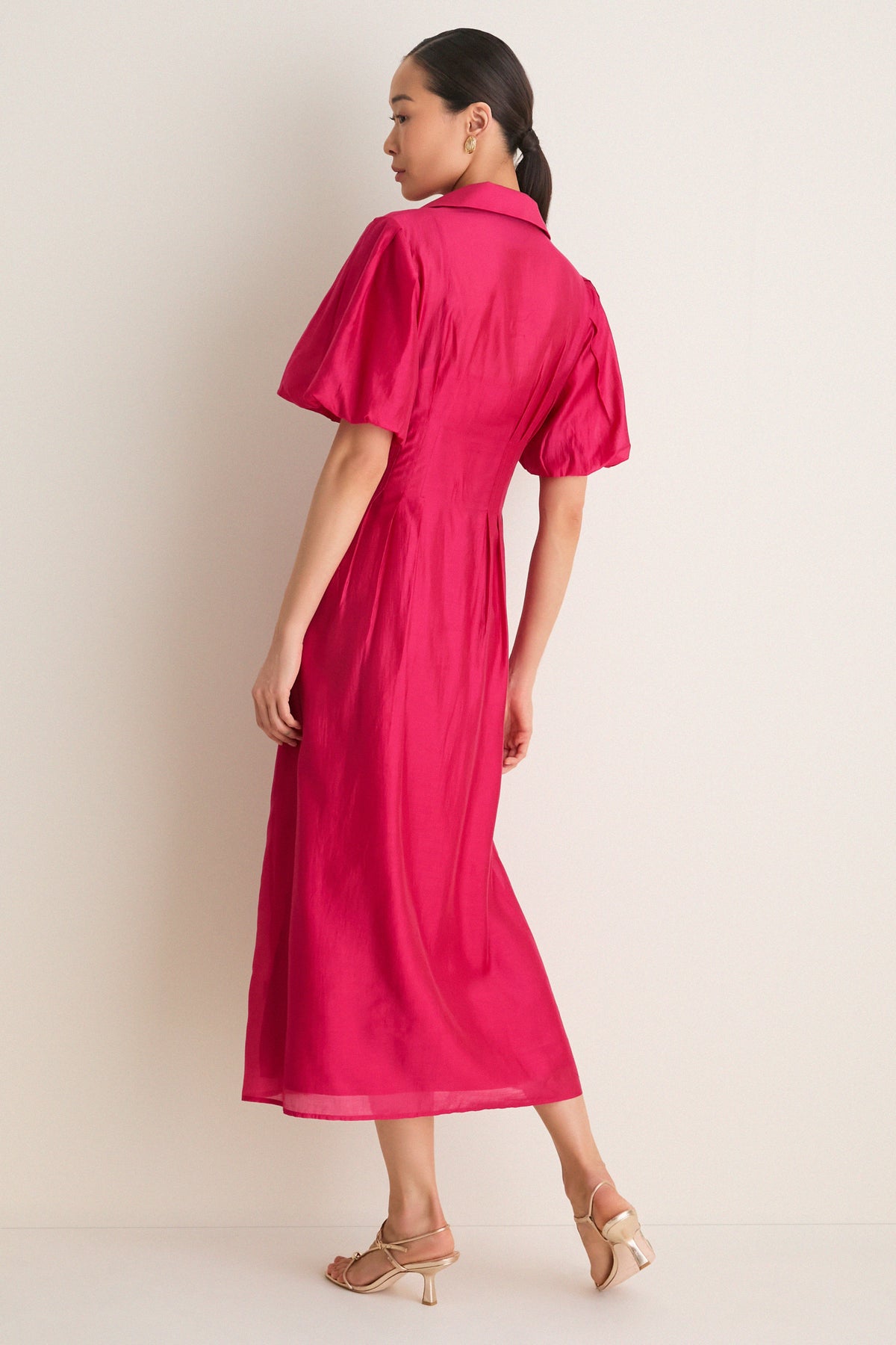 Raspberry Organza Delaney Dress
