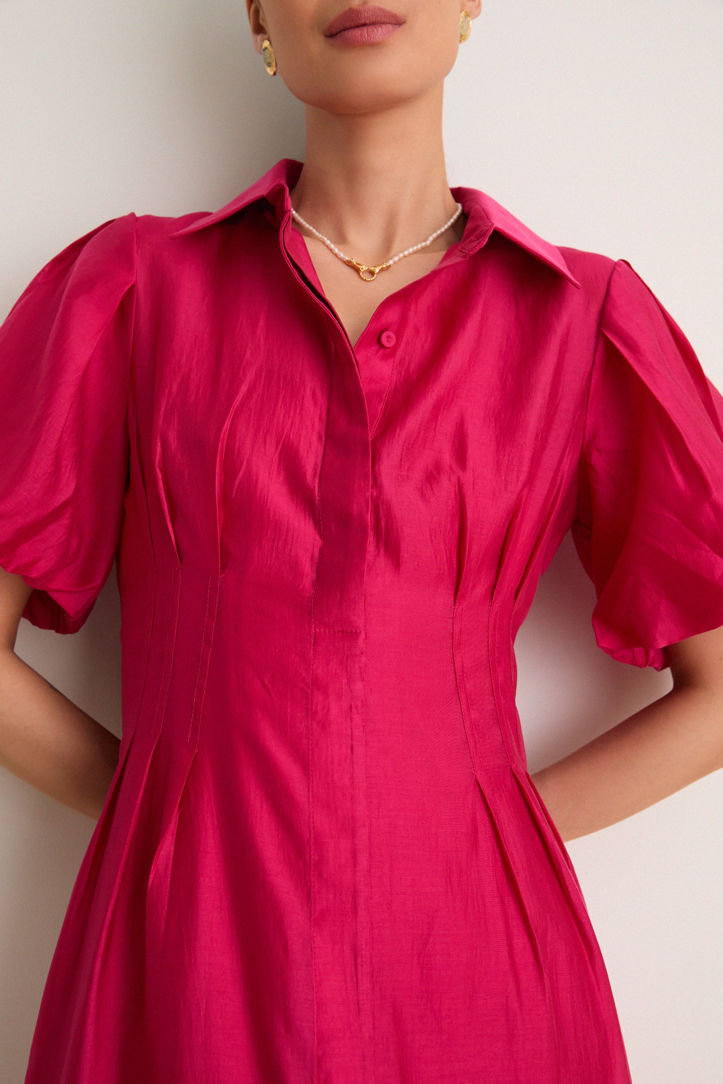 Raspberry Organza Delaney Dress