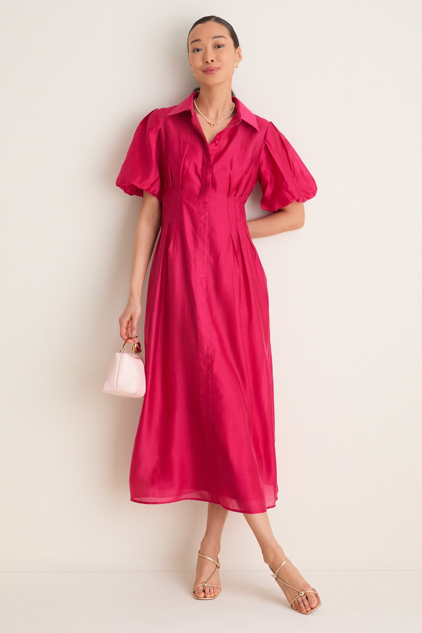 Raspberry Organza Delaney Dress