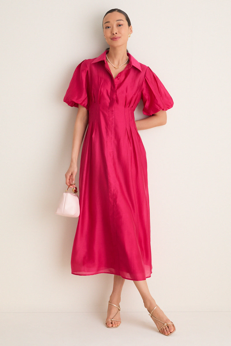 Raspberry Organza Delaney Dress