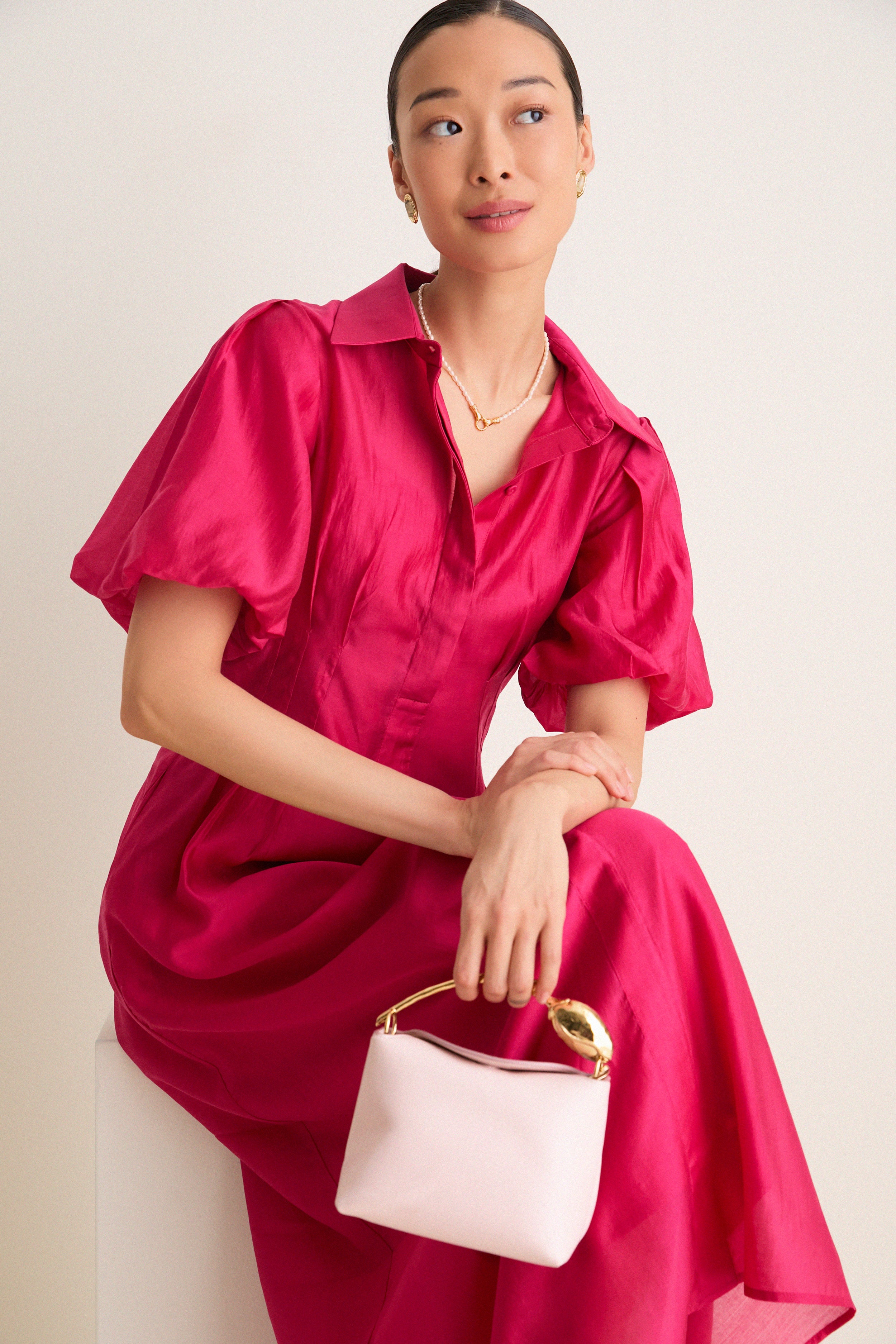 Raspberry Organza Delaney Dress | Tuckernuck
