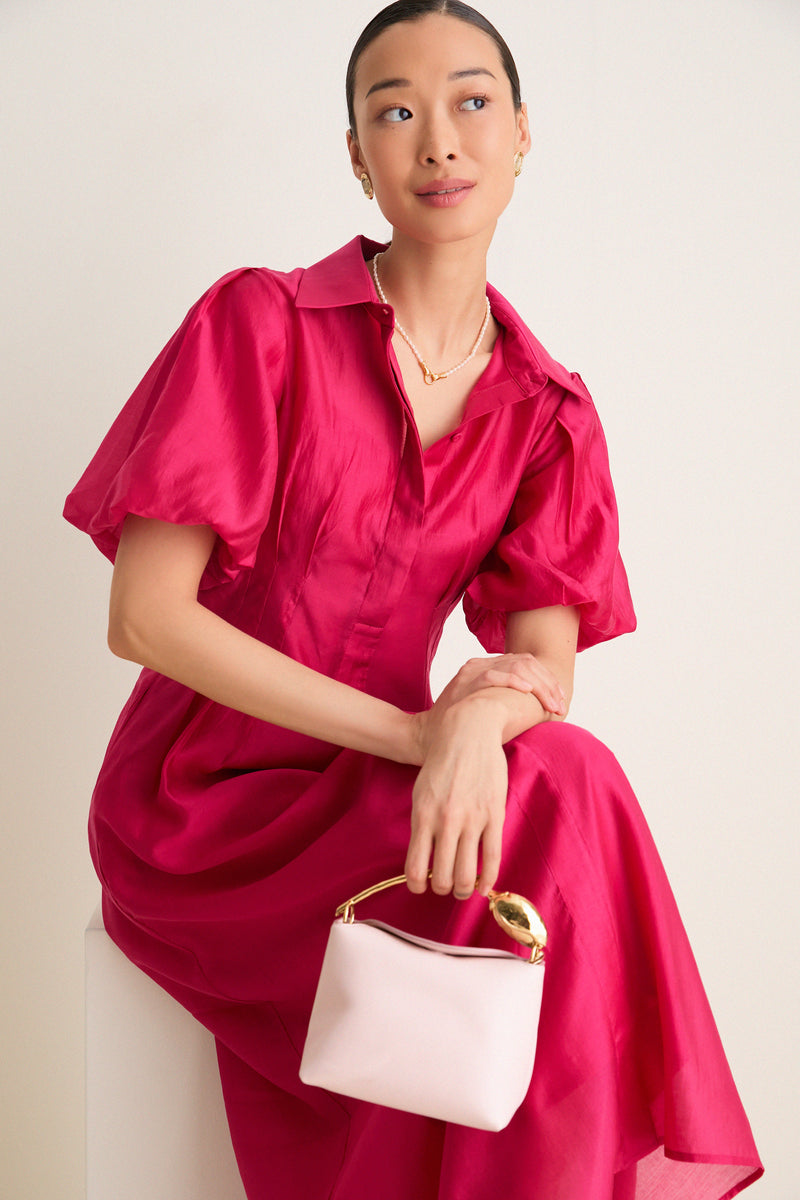 Raspberry Organza Delaney Dress