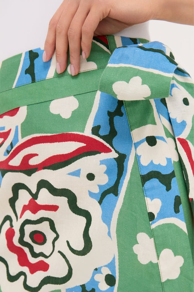 Fauvist Floral Payton Wrap Mini Skirt