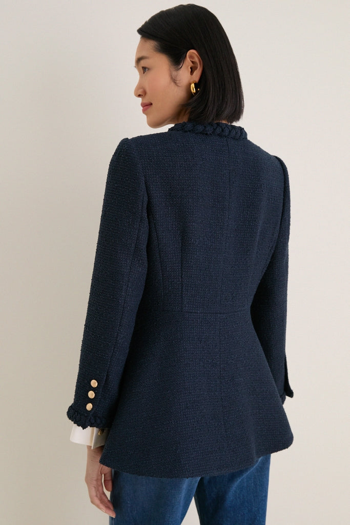 Navy Braided Trim Shay Jacket
