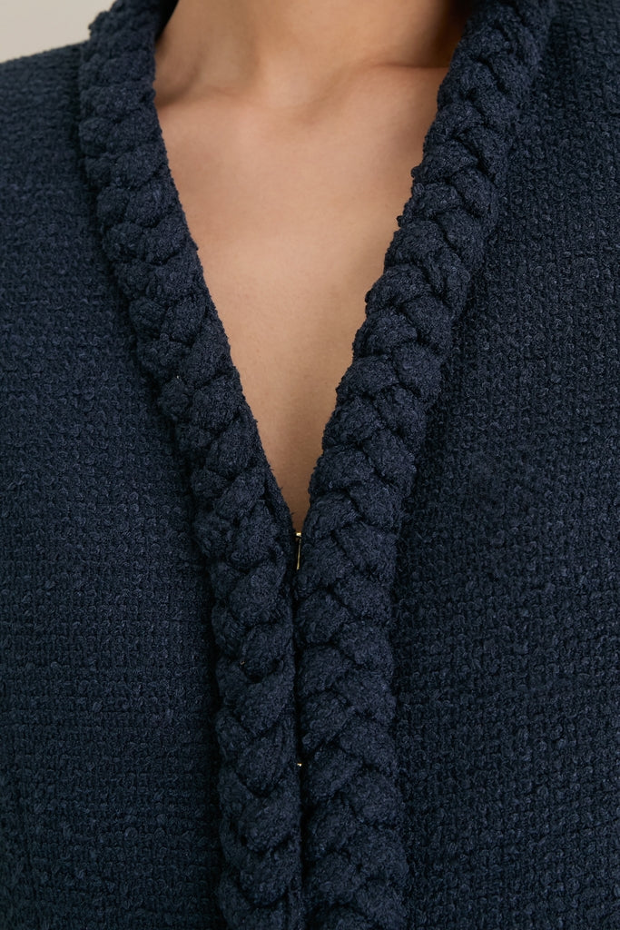 Navy Braided Trim Shay Jacket
