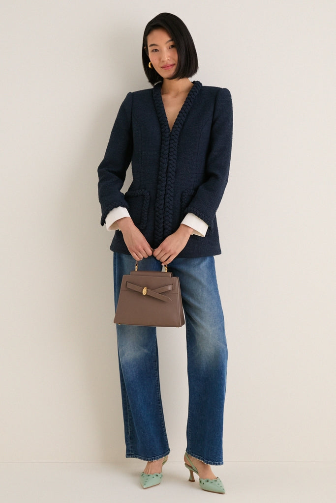 Navy Braided Trim Shay Jacket