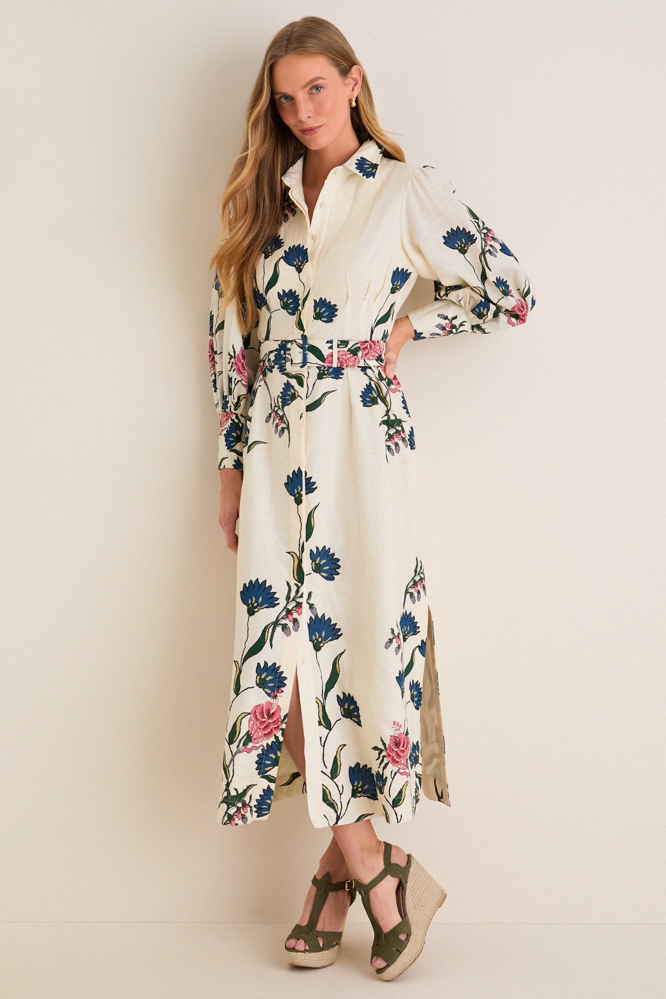 Tuckernuck | Crimson Poppy Cotton Linen Royal Shirt Dress Tuckernuck | Crimson Poppy Cotton Linen Royal Shirt Dress