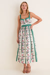 Belle Bouquet Stripe Cotton Maria Dress