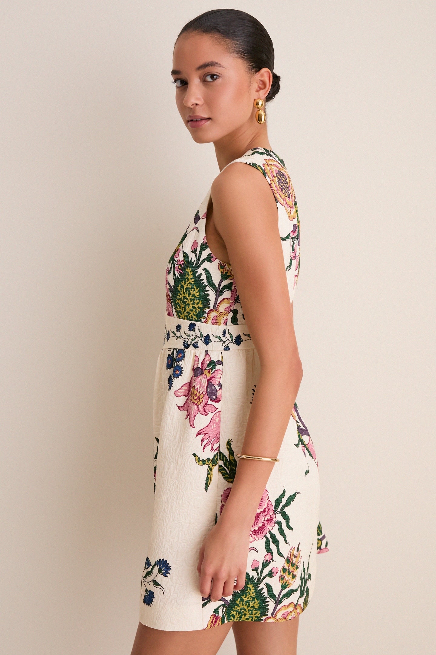 Belle Bouquet Jacquard Victorie Mini Dress