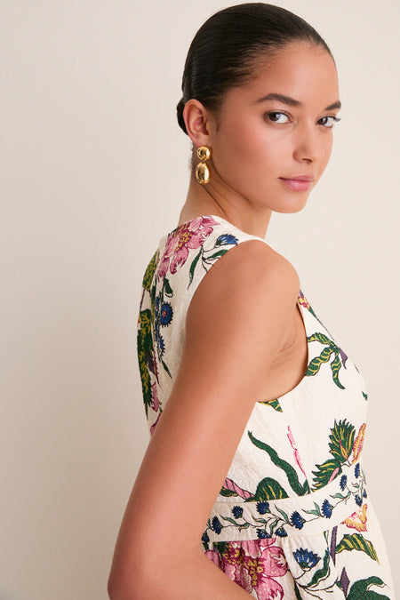 Belle Bouquet Jacquard Victorie Mini Dress