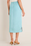Cameo Blossom Embroidered Duchess Satin Germaine Midi Skirt