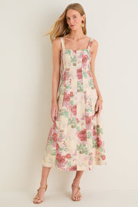 Rose Blur Cotton Poplin Edith Dress