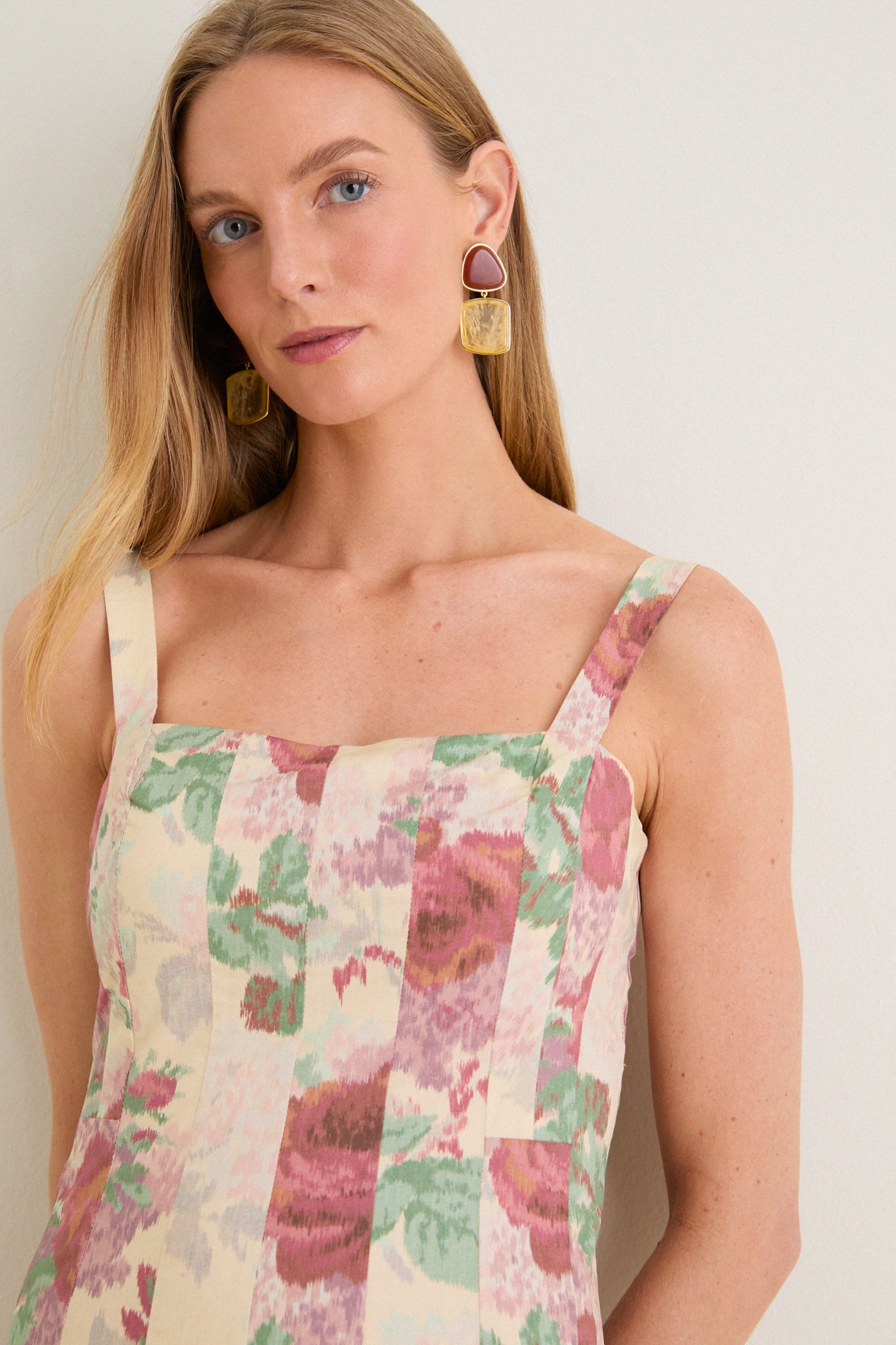 Rose Blur Cotton Poplin Edith Dress