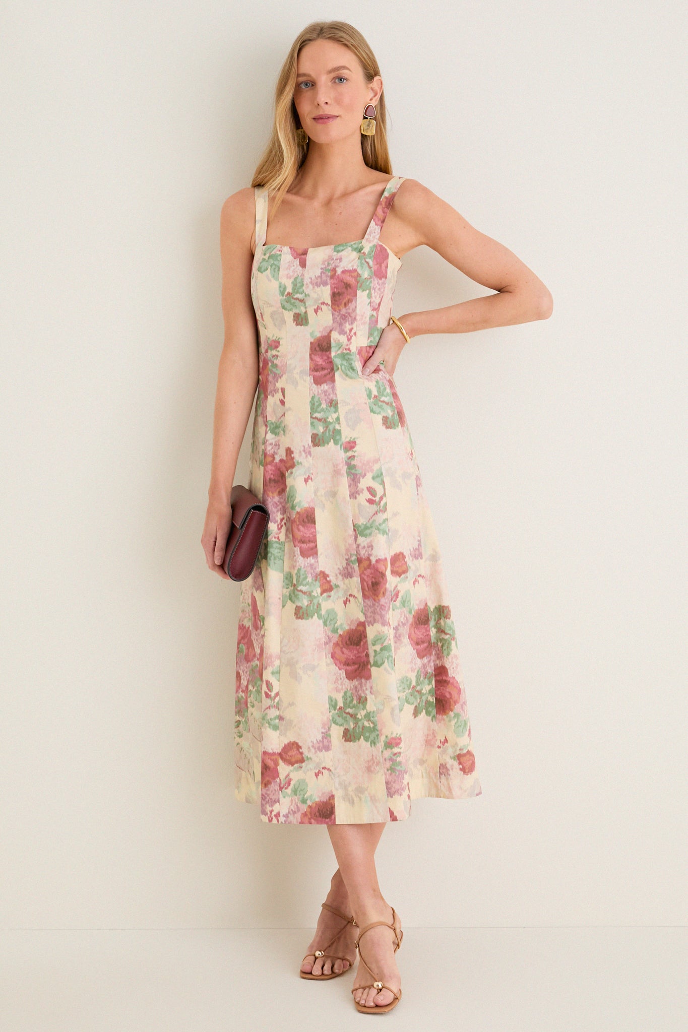 Rose Blur Cotton Poplin Edith Dress