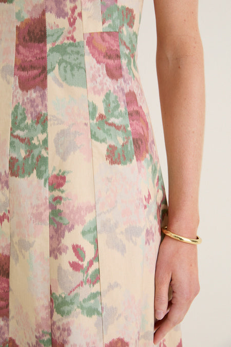 Rose Blur Cotton Poplin Edith Dress