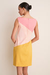 Sorbet Colorblock Stretch Taffeta Gigi Mini Dress