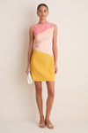 Sorbet Colorblock Stretch Taffeta Gigi Mini Dress