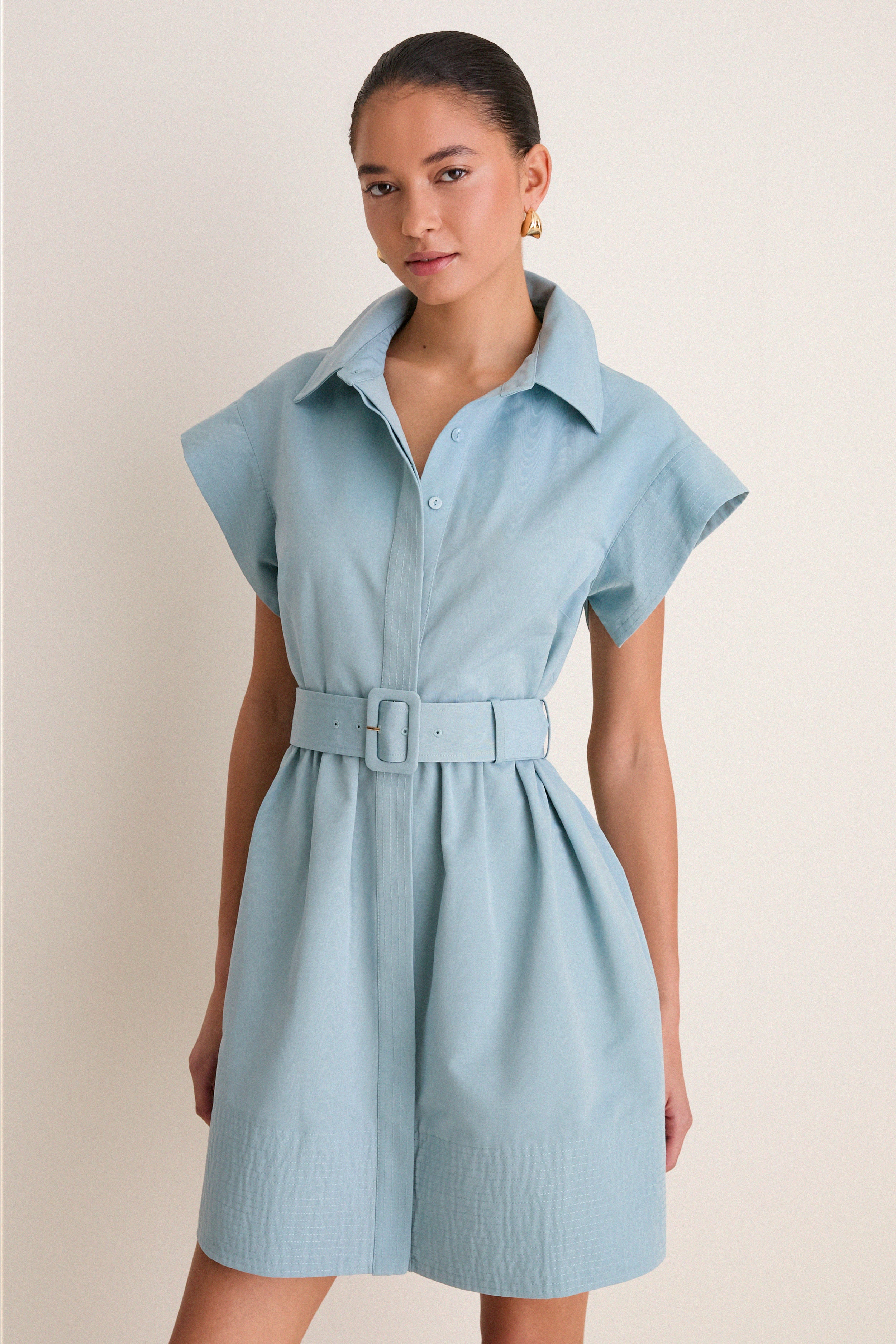 Slate Blue Mini Chloe Dress