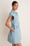 Slate Blue Mini Chloe Dress