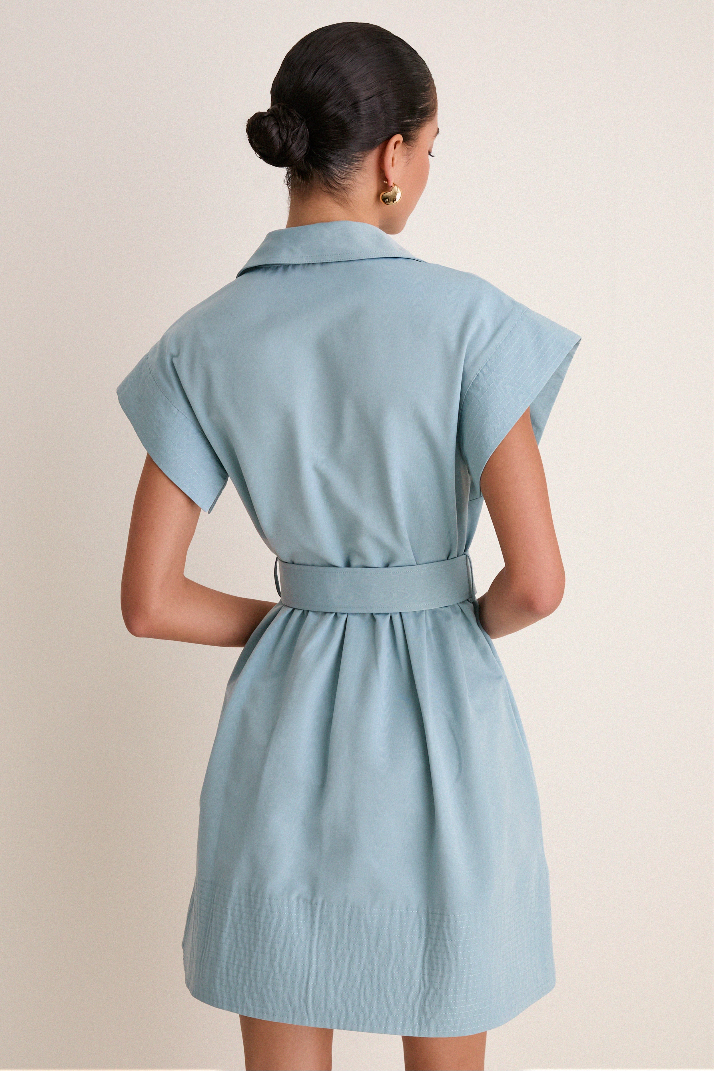 Slate Blue Mini Chloe Dress