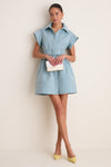 Slate Blue Mini Chloe Dress