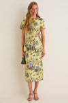 Gilded Chinoiserie Jacquard Short Sleeve Duke Top