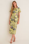Gilded Chinoiserie Jacquard Short Sleeve Duke Top