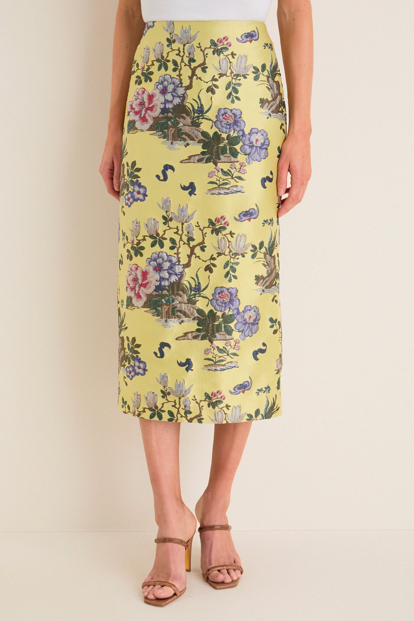 Gilded Chinoiserie Jacquard Ellington Skirt | Tuckernuck
