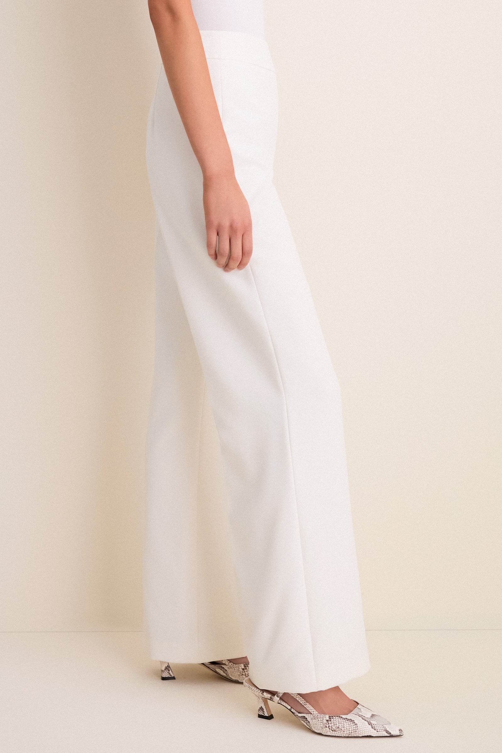 White Crepe Erin Pant
