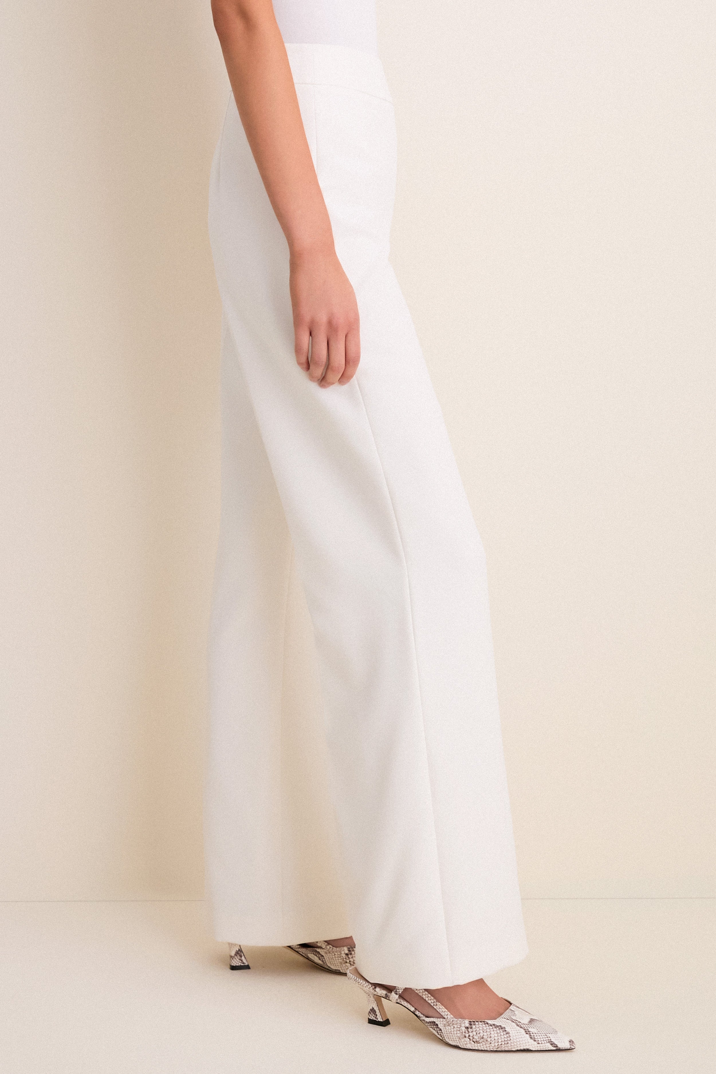 White Crepe Erin Pant