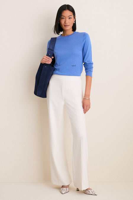 White Crepe Erin Pant