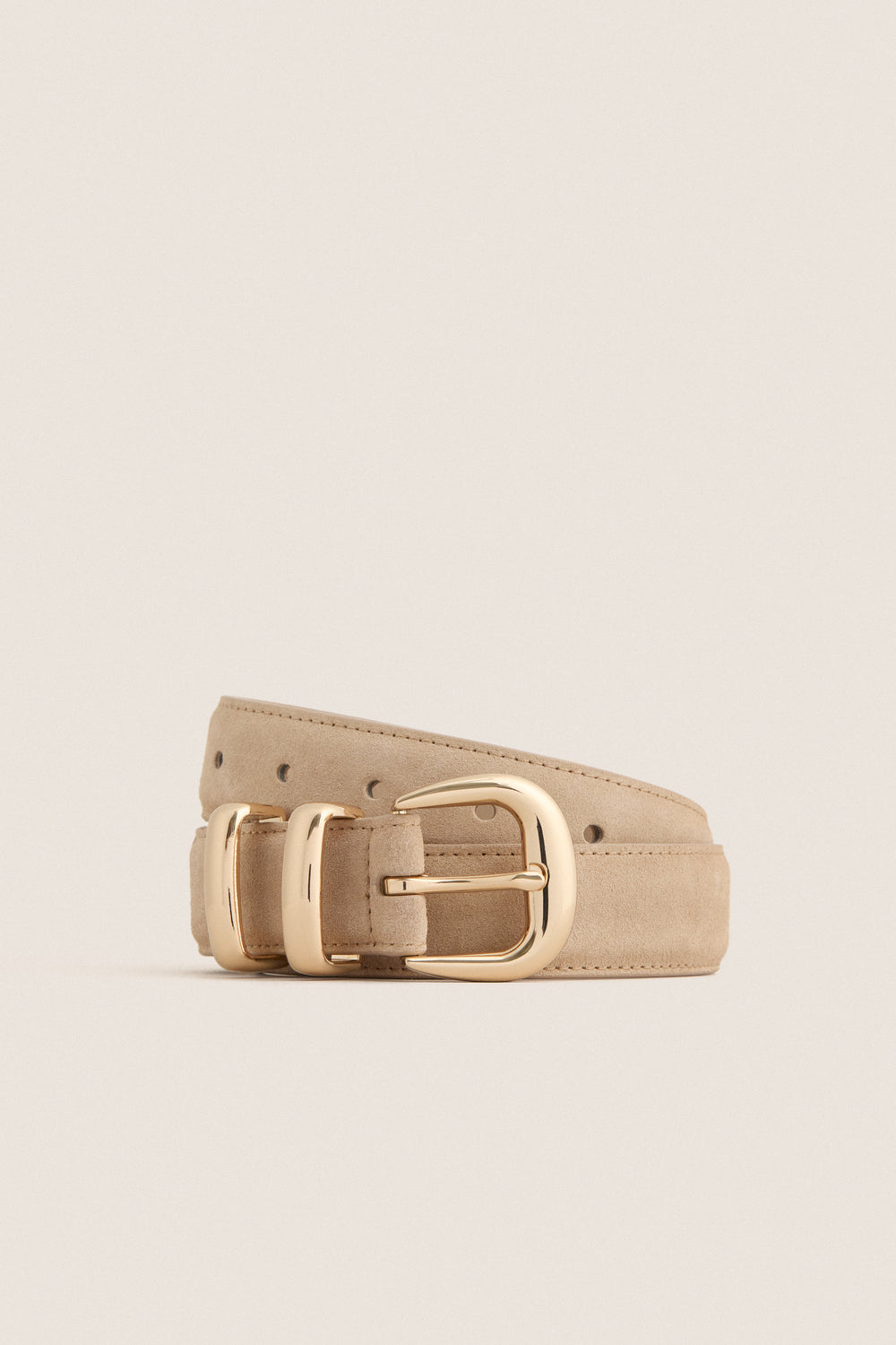 Light Tan Suede Western Belt