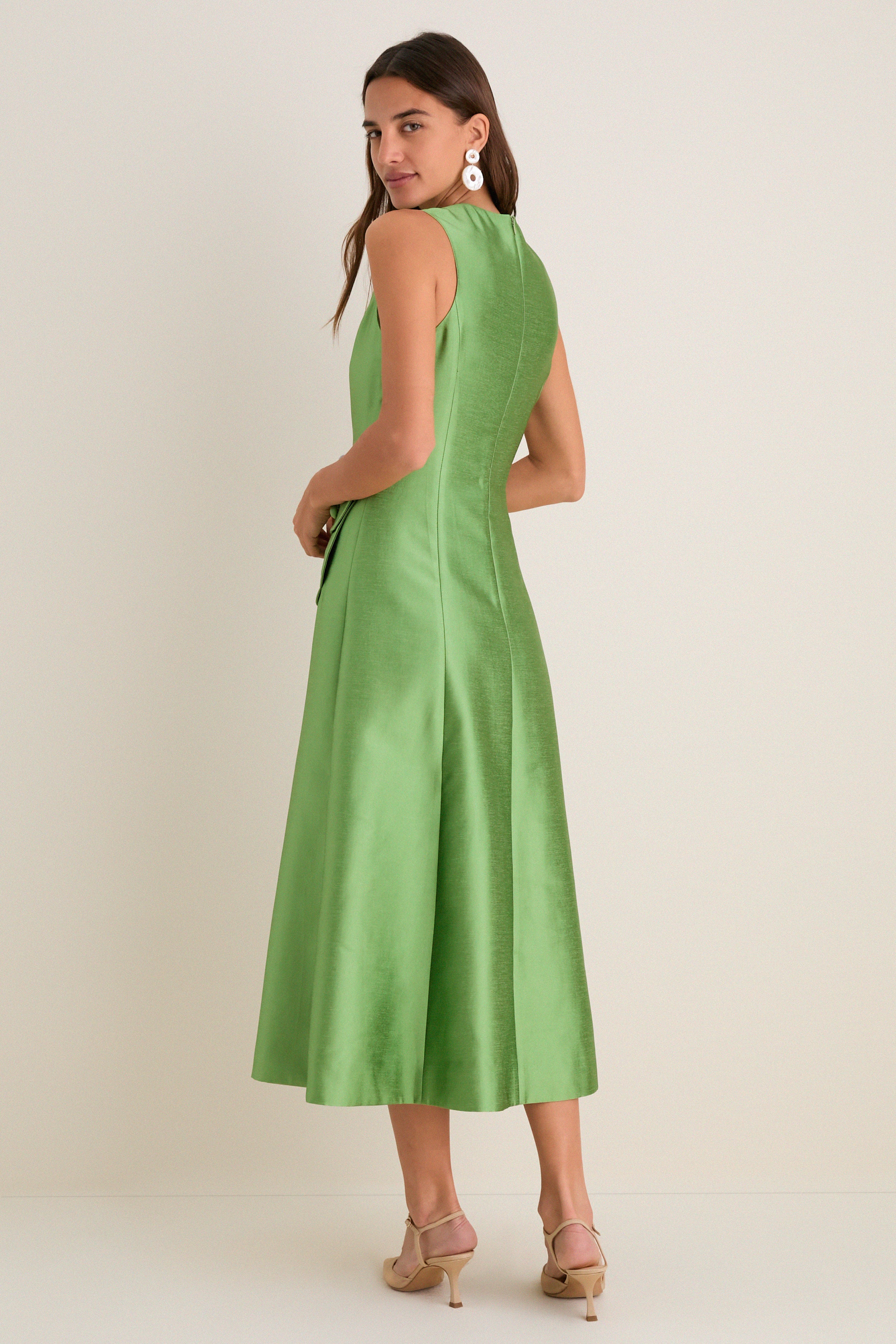 Pistachio Dupioni Helene Maxi Dress | Tuckernuck