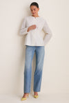 White Cotton Silk Arden Top