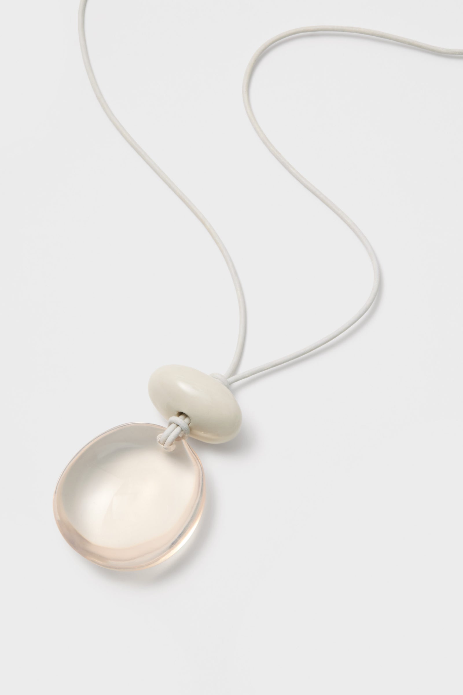 White Lune Cord Necklace