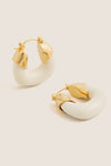 Alabaster Mini Organic Hoops
