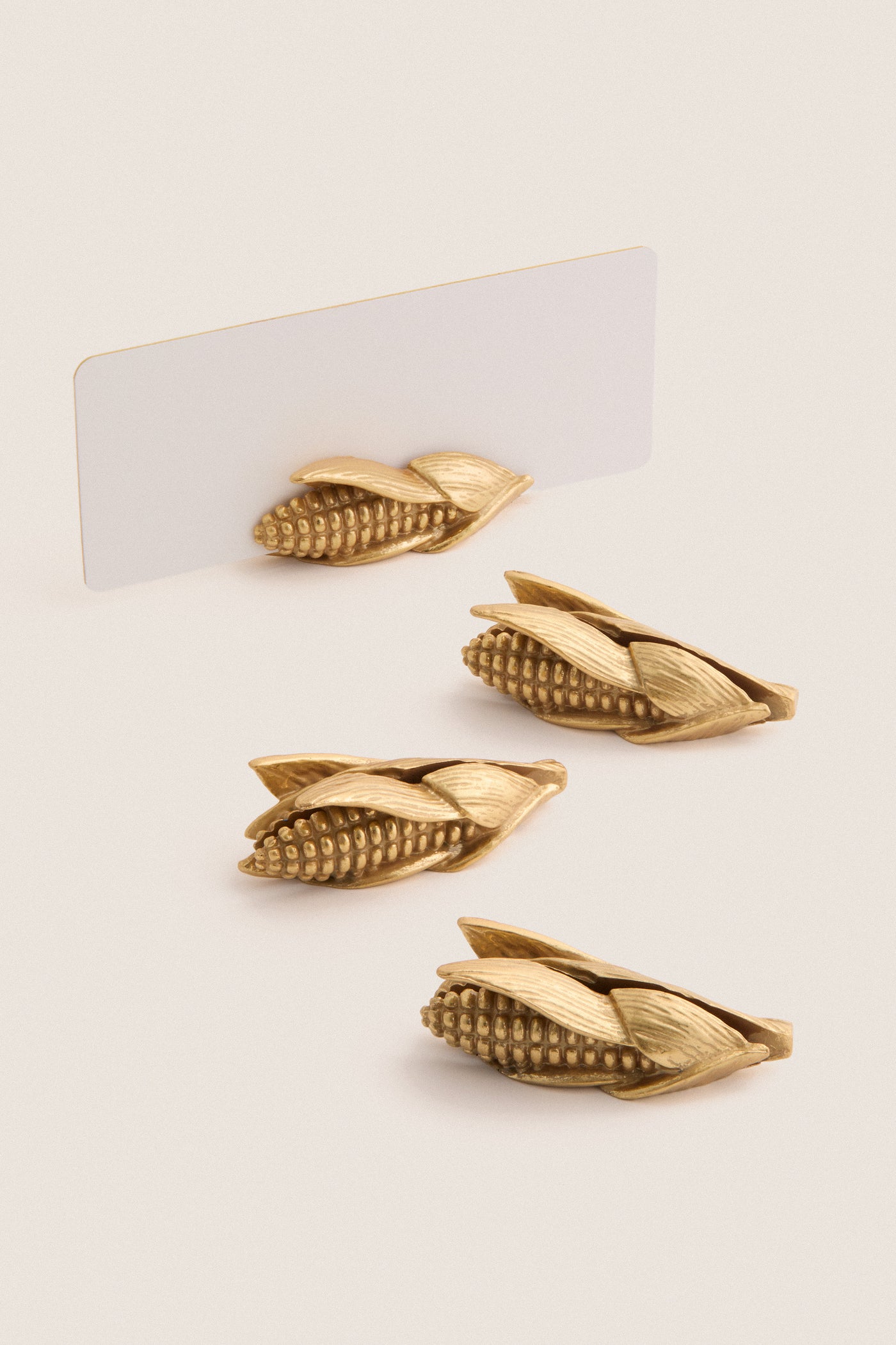 Gold Corn Place Card Holders Set of 4