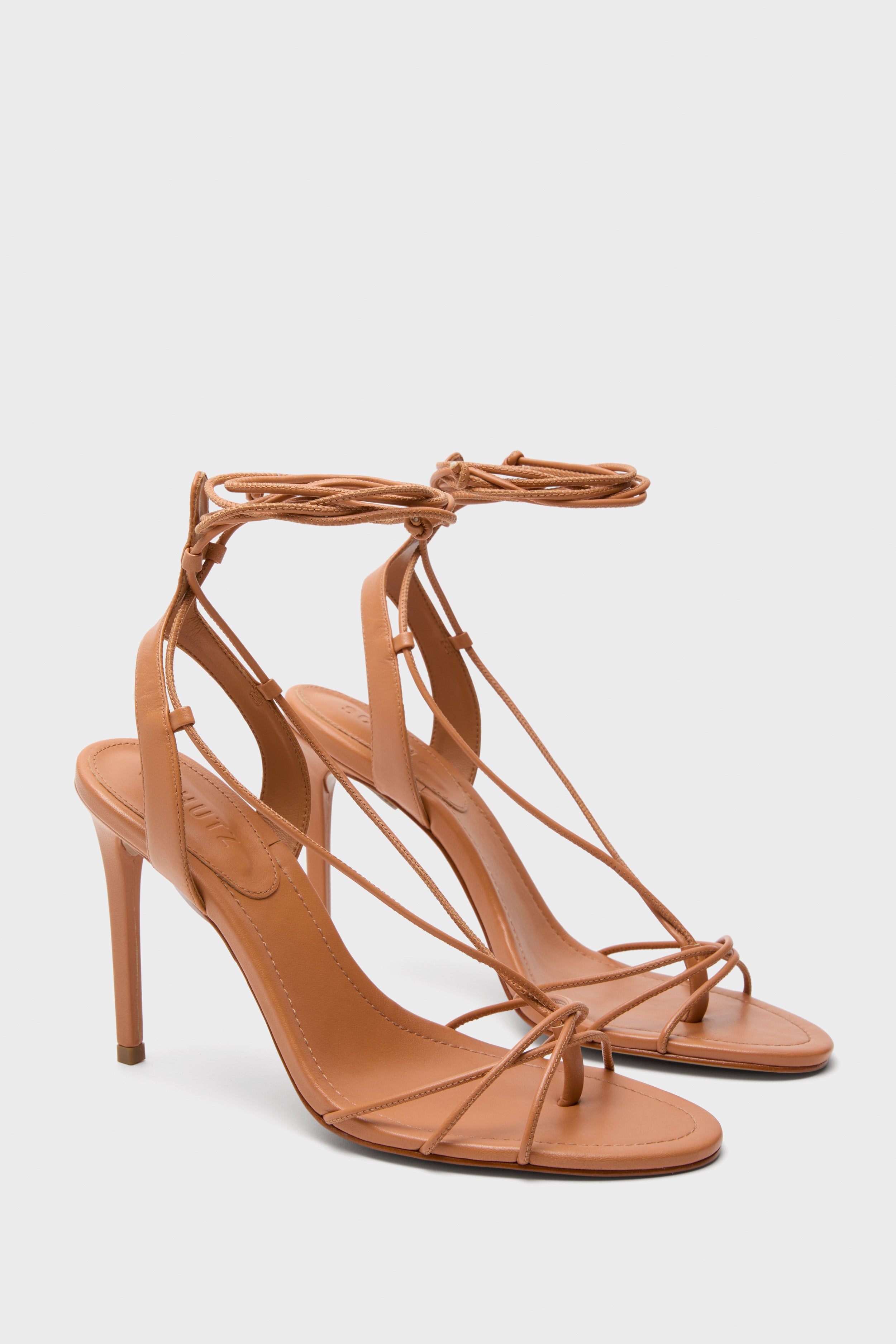 Earth Clay Demetria Wrap Heels | Schutz