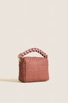 Exclusive Rose Clay Midi Sac with Braided Strap